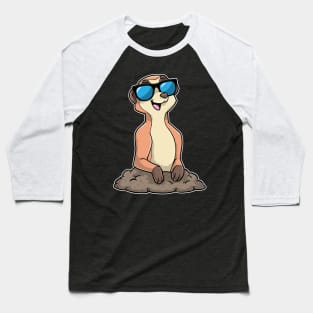 Meerkat with Glasses Baseball T-Shirt